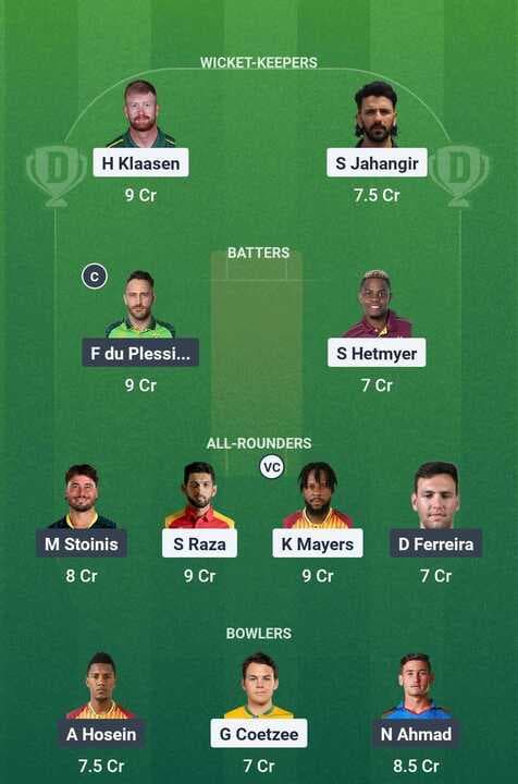 MLC 2025 - SOR vs TSK: Dream11 Team